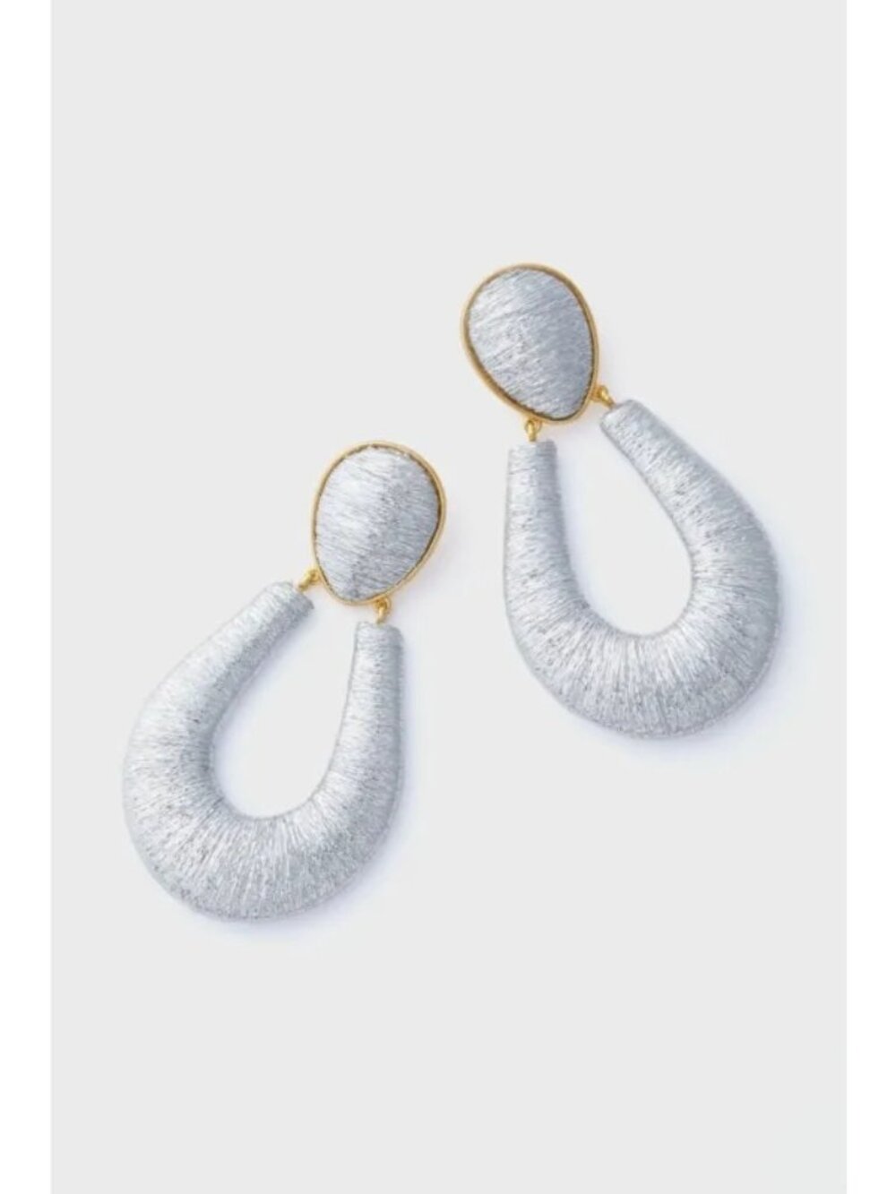 Tuckernuck Jewelry Woven Indra Earrings in Silver One Size New Womens